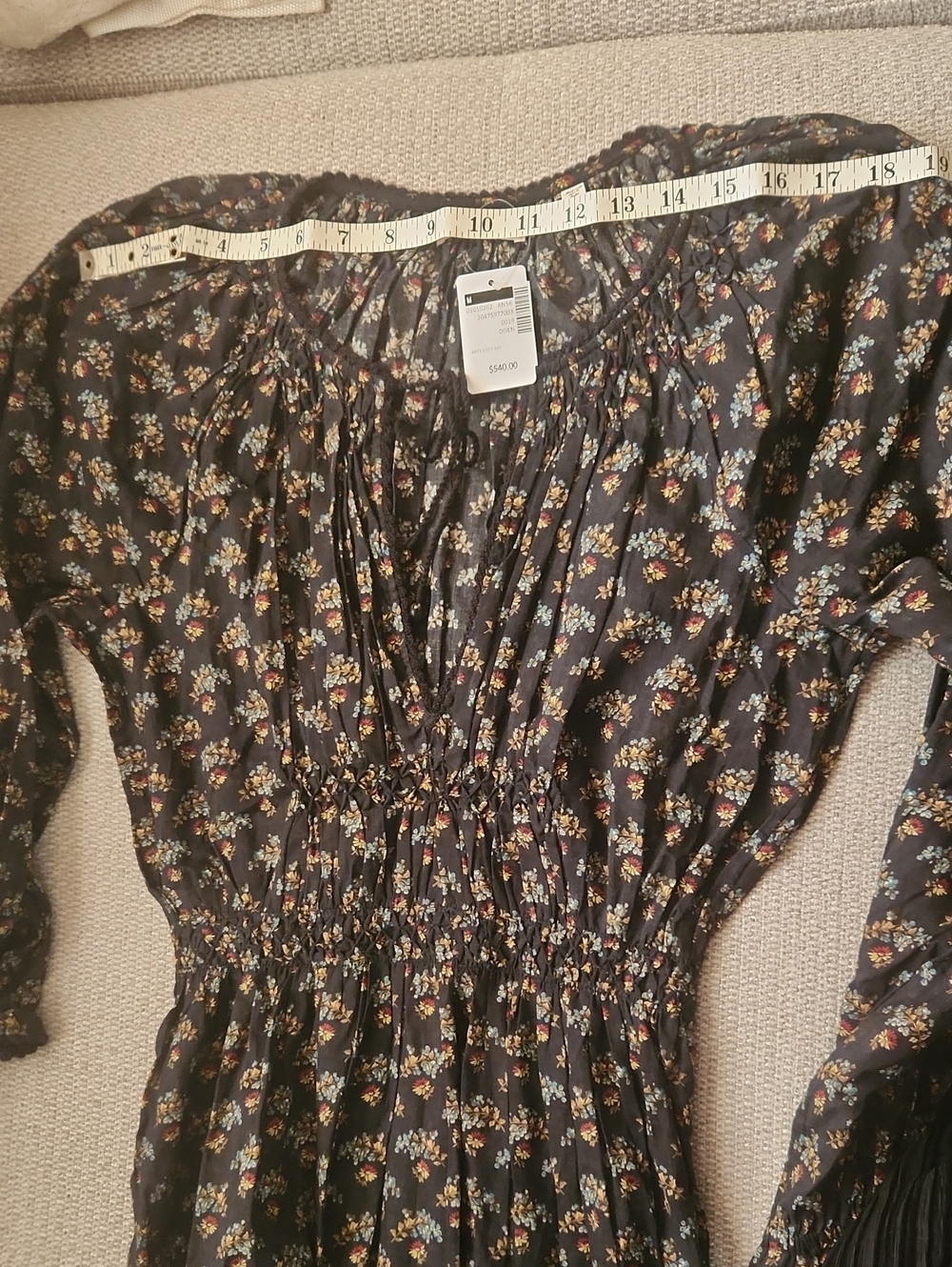 DOEN Delfina Smocked Midi Dress In Floral Print - Picture 4 of 5
